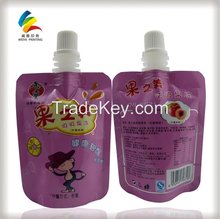 Printed Stand up Pouch with Spout for Packing Juice,liquid,beverage,anbu chaoan shantou Guangdong Flexible packagingManufacturer