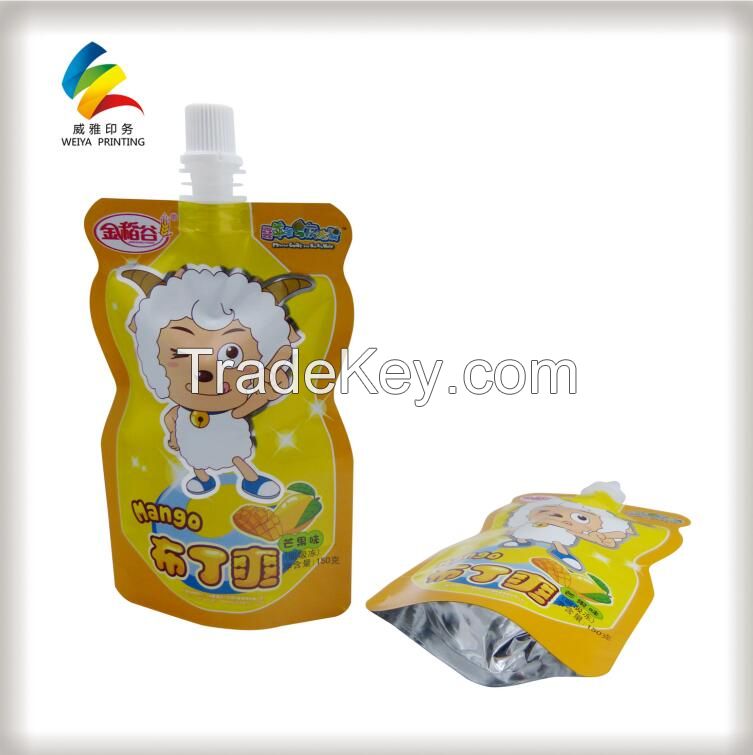 plastic doypack with spout,juice doypack,standing pouches 