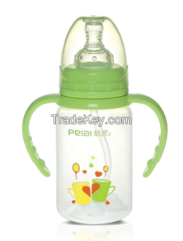 120ml  Standard neck PP straight feeding bottle with handle