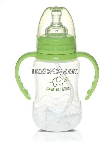 180ml Standard neckgourd frosted feeding bottle with handle