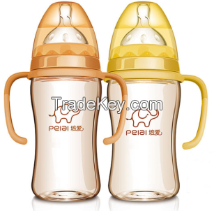 240ml Wide-neck arc glass protective feeding bottle