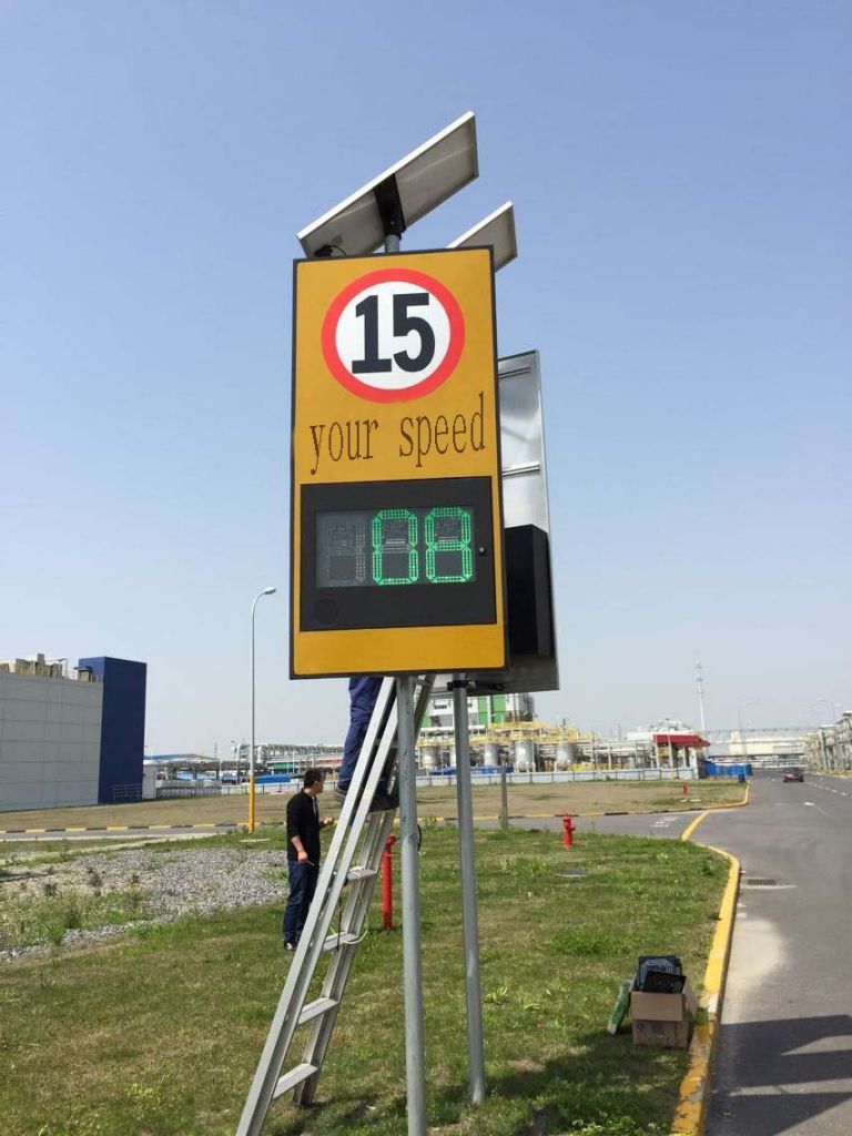 solar powered radar speed detection LED display