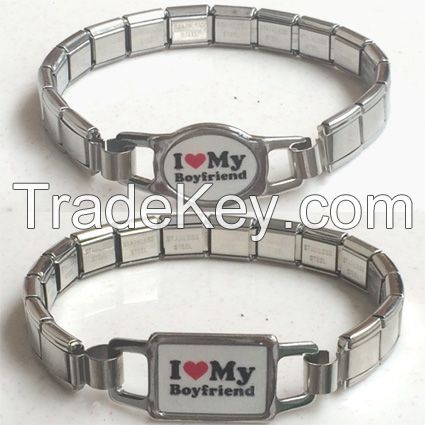 Customized wholesale italian charm bracelet