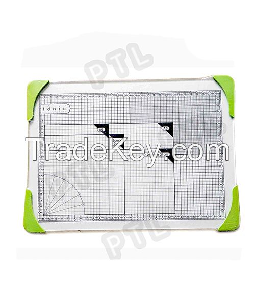 retangular glass chopping board with measurement