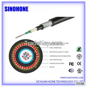Indoor OM4 Loose Tube Steel Wire Armore SWA Optic Cable