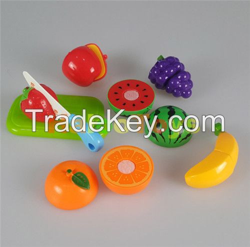 Kitchen Play Set Plastic Fruit Cutting Toys For Kids