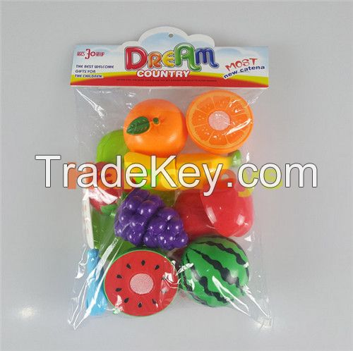Kitchen Play Set Plastic Fruit Cutting Toys For Kids