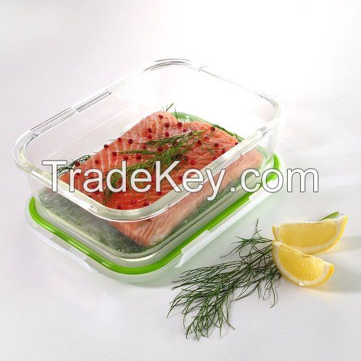 oven safe rectangle glass food container 4pcs set