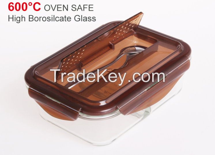 borosilicate glass food container