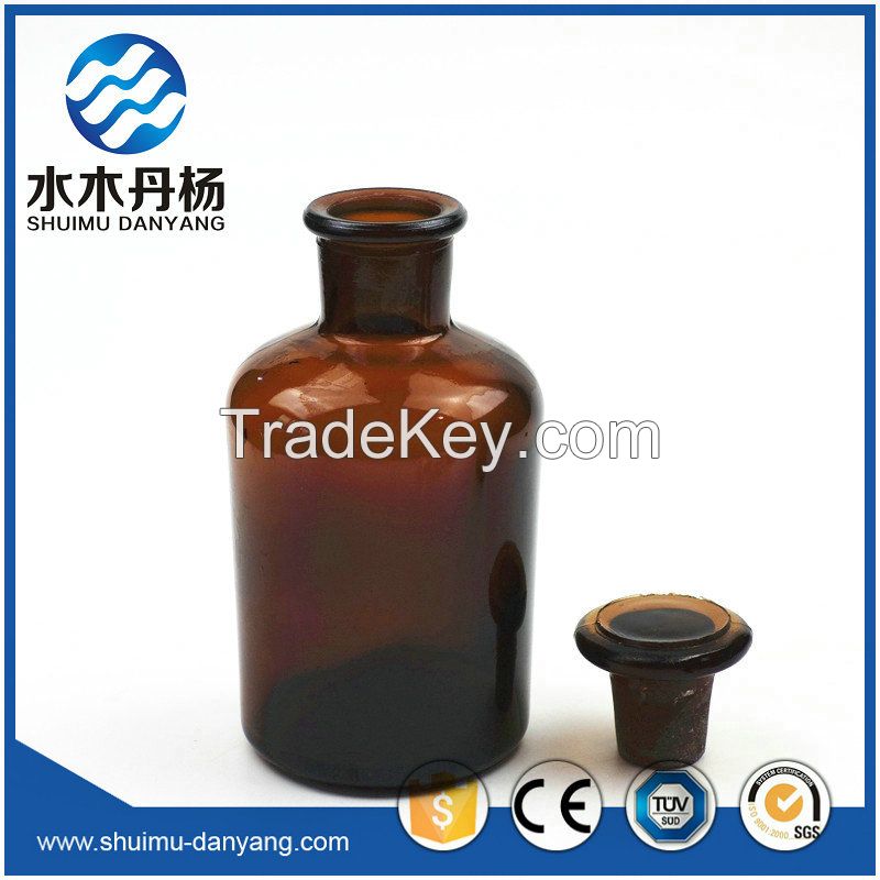 60ml-1000ml amber narrow mouth glass reagent bottle