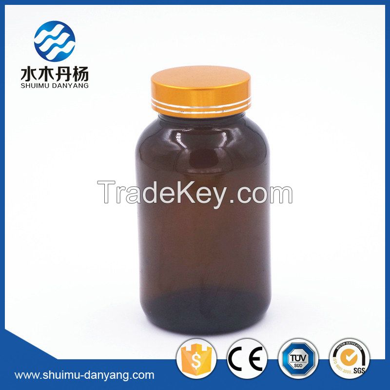 60ml-500ml amber round glass pharmaceutical bottle