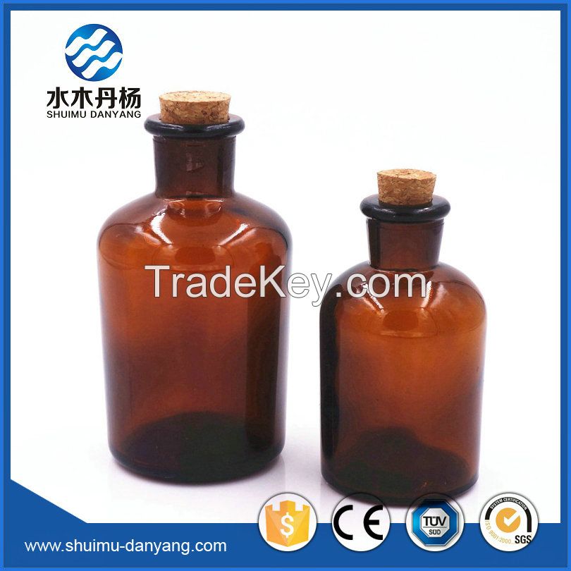 60ml-1000ml amber narrow mouth glass reagent bottle