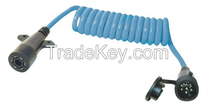 ODM OEM RoHS compliant plastic spiral coiled wiring cable assembly