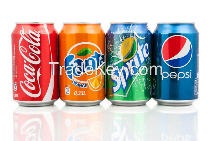 Fanta,Coca Cola,Sprite 330ml Cans, drinks 24 x 330ml, Eenglish, arab , german text all available