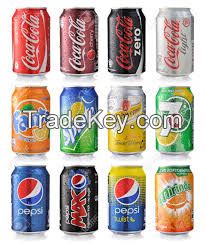 Fanta,Coca Cola,Sprite 330ml Cans, drinks 24 x 330ml, Eenglish, arab , german text all available