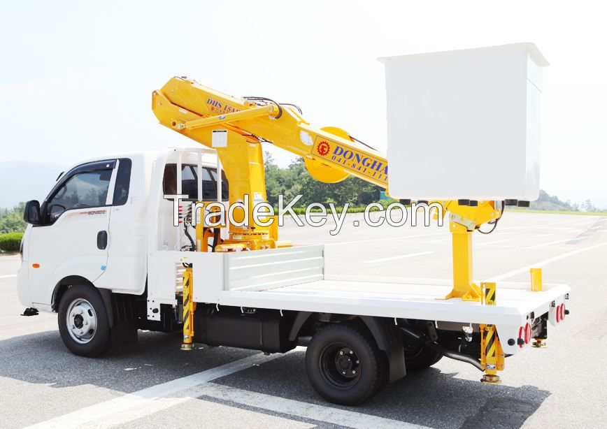 DHS15AP truck mounted aerial work platform boom crane work bucket