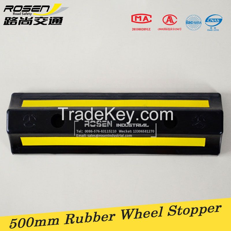 500mm*150mm*90mm Rubber Wheel Stopper Garage Car Parking Stops