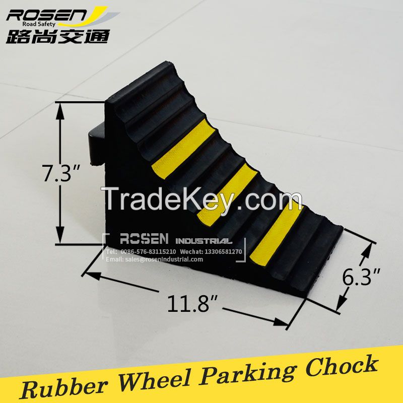 Parking Safety Heavy Duty Rubber Wheel Chocks with Handle Suit 4WD Mine Spec Vehicles