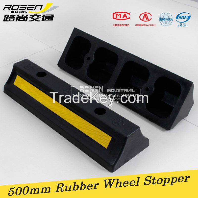 500mm 150mm 90mm Rubber Wheel Stopper Garage Car Parking Stops By