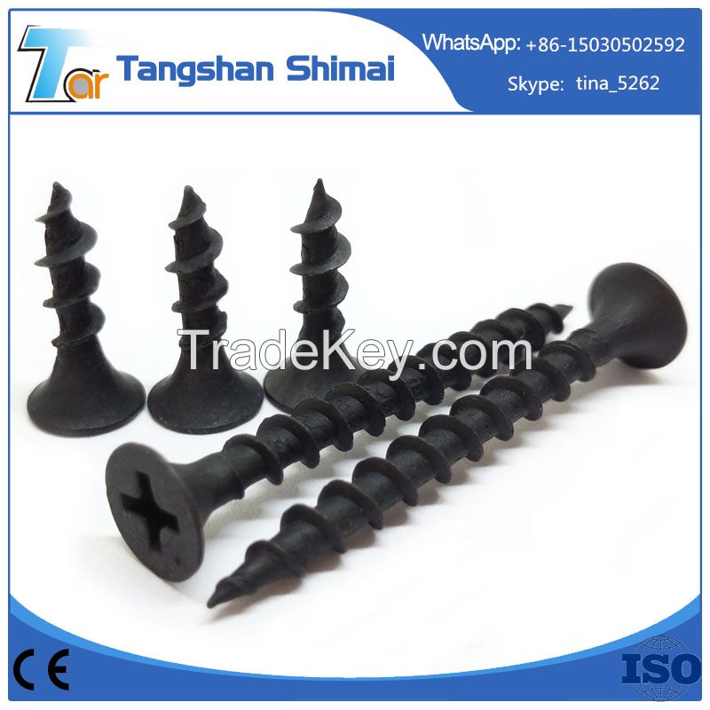 C1022 cheap black phosphated fine and coarse thread drywall screw, galvanized drywall screw