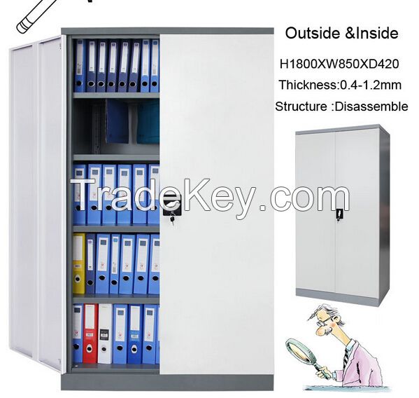 2  doors   cream  colour  steel  file  cabinet  for  metal  office  furniture/steel  cupboard