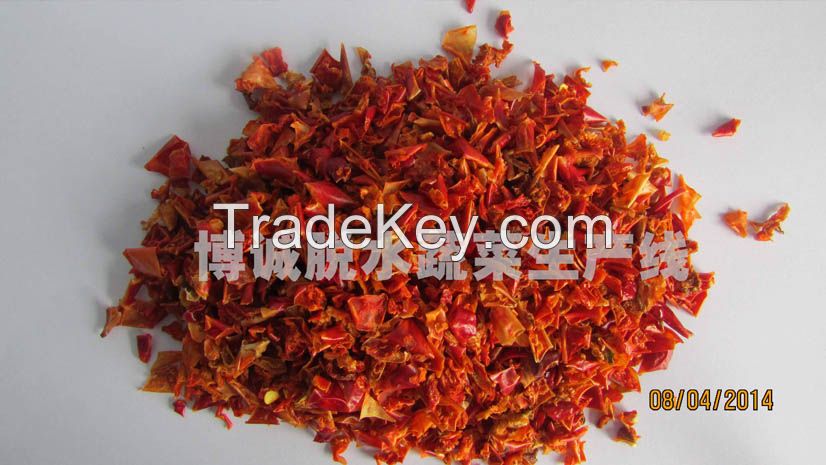Dehydrated red bell pepper