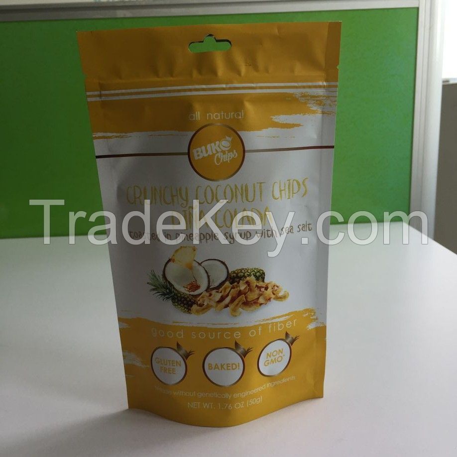 Food Grade Totally Transparent Stand Up Pouch with Tear Notch for Food Packaging