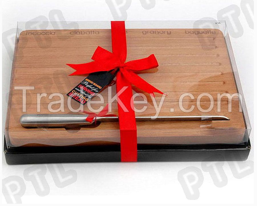 Stainless Steel Cheese Knife Plus Solid Chopping Board(2 Pieces) 