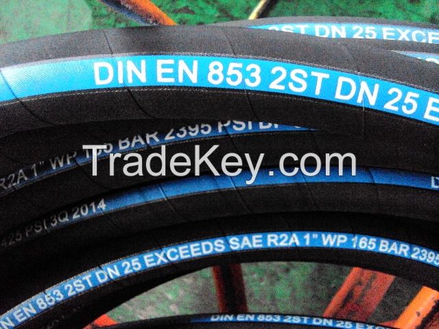 hydraulic rubber hose  SAE100 R2 A  DIN EN 853 2ST