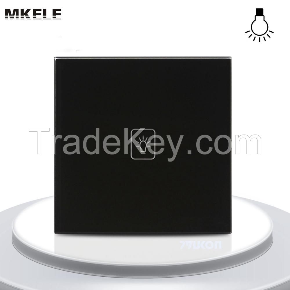 Touch Dimmer Switch EU Standard Wall Switch Black Crystal Glass Panel Wall Light Touch Switch Touch Light Dimmer Switch