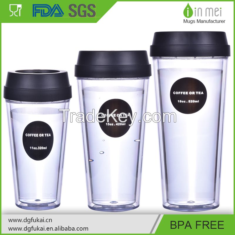 Unique Products To Sell Double Wall Custom Printed Coffee Mugs Reusable BPA Free 