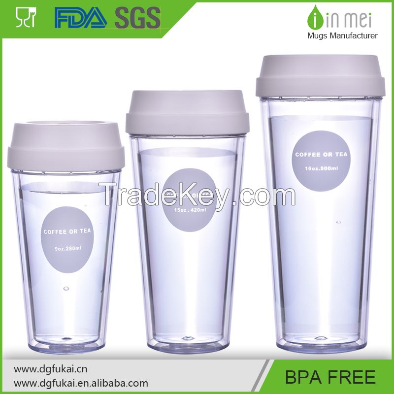 Unique Products To Sell Double Wall Custom Printed Coffee Mugs Reusable BPA Free 