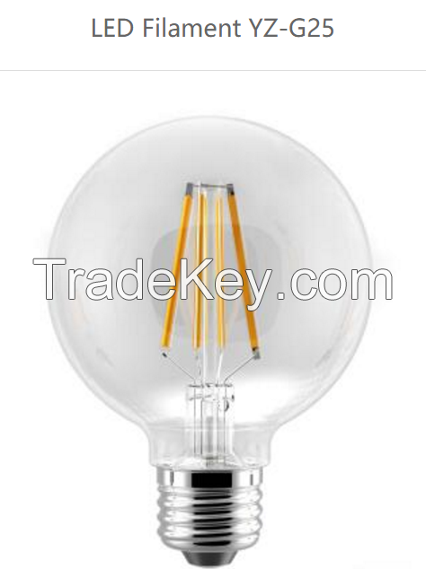 G25 LED Filament bulbs CRI 80 with UL 2700K 6500K 3.5W 110-130vac Patent chips from epistar