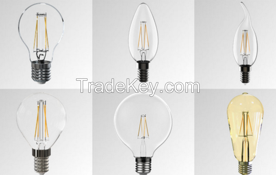 110-130vac dimmable G40 2.5w 5w UL led filament bulbs 2700K/3000K/6500K Warm Color