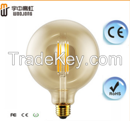 G125 G80 amber led filament bulbs indoor lamp patent from epistar UL 220-240VAC