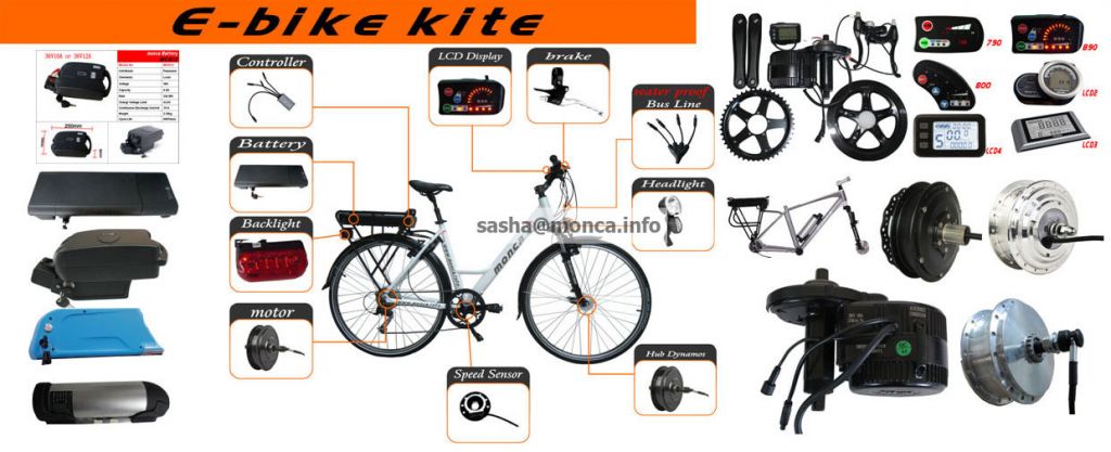 Strong Torque Electric Bicycle Kits with 500W motor