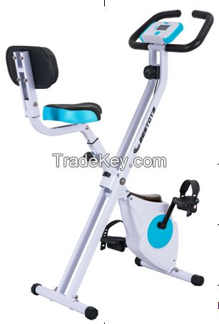 Folding X magnetic exercise bike for household use with en957