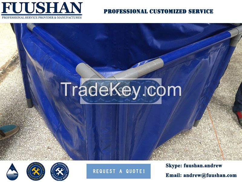 Fuushan Flexible Plastic Fish Pond For Fish Farm,Outdoor PVC Swimming Pool,Rectangular Pool