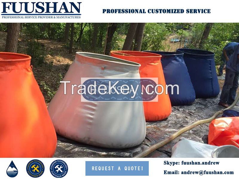Fuushan Collapsible Onion PVC or TPU Storage Water Tanks Bladders for Fire Protection