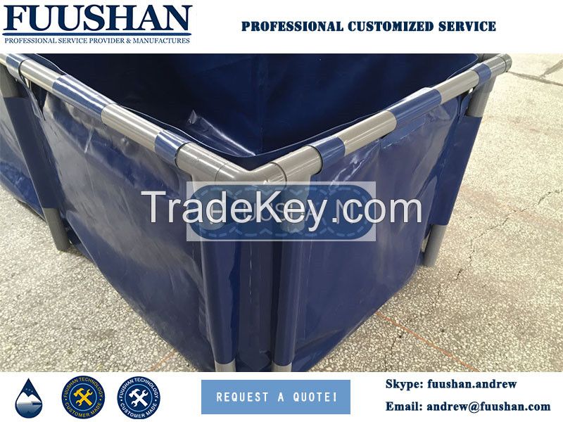 High quality PVC foldable Fish tank PVC material tarpaulin with tube
