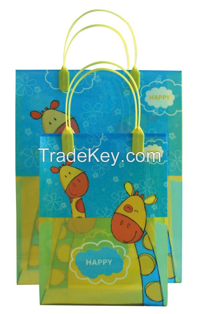 PP Handle Colorful Printed Paper Gift Bag Shopping Bag With Logo