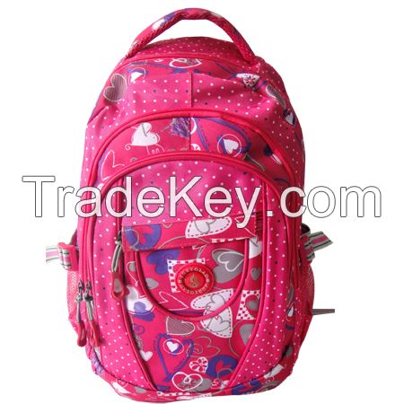 Stock 2016 new Design Fashion school pattern backpack