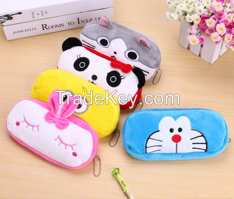 Polyester Pencil Case with Two Side Zipper Compartment 