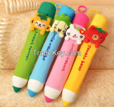 Polyester Pencil Case with Two Side Zipper Compartment 