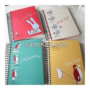 Thick  Notebook Spiral 100 paper Small Notepad mini portable Korea Business Creative diary