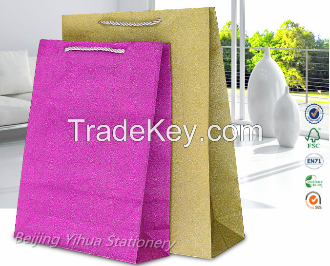 colorful glitter paper bag