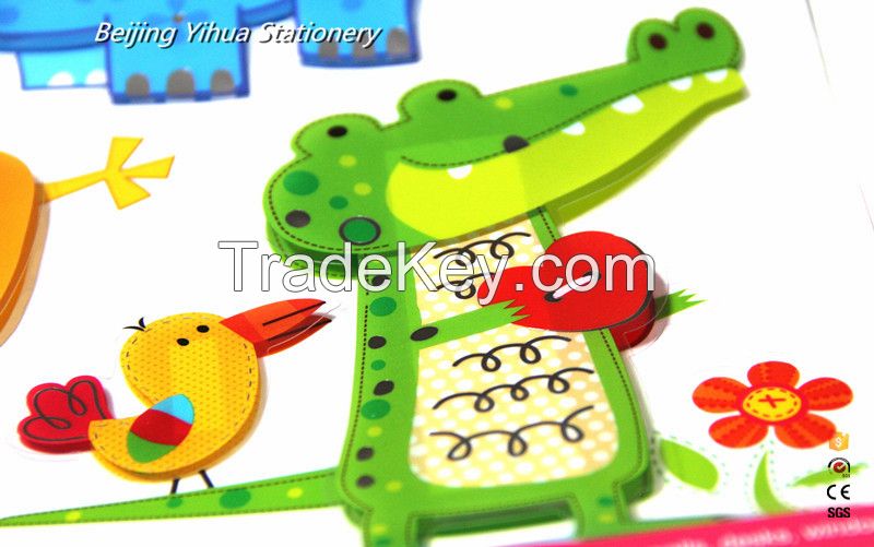 2016 hot sale customerized cartoon style Multi-Layer sticker for kids