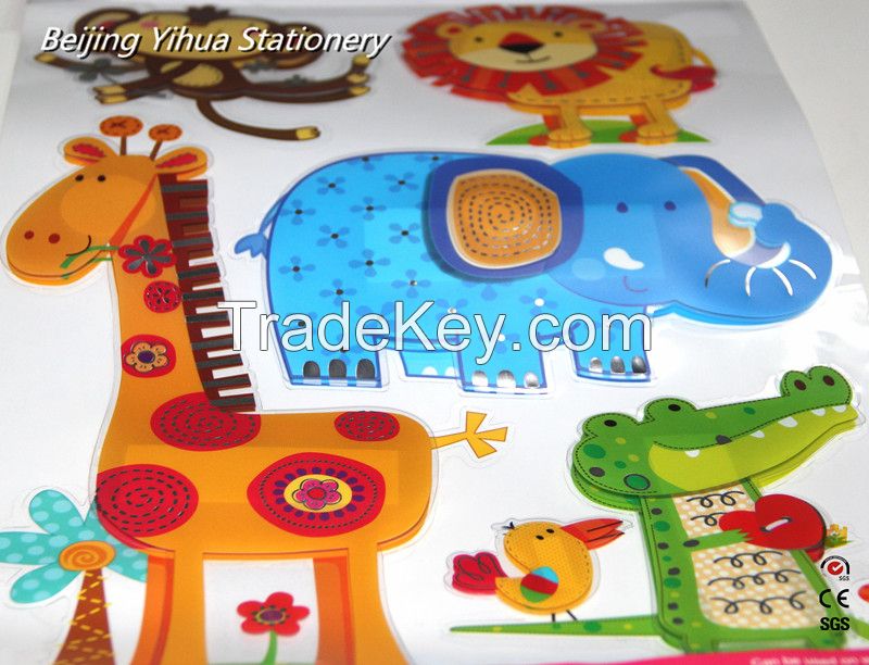 Foam sticker pu leather sticker pu puffy sticker