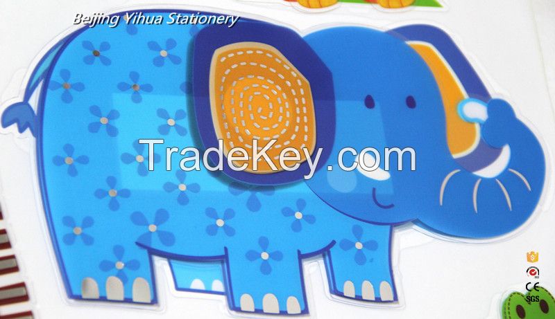 Foam sticker pu leather sticker pu puffy sticker