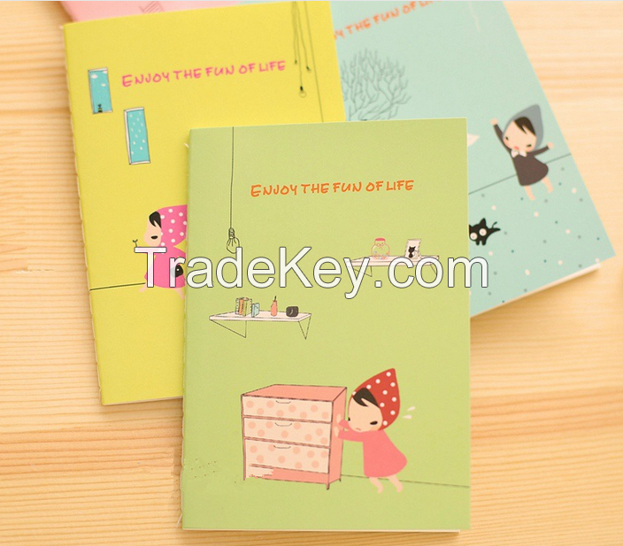 saddled soft paper cover notebook